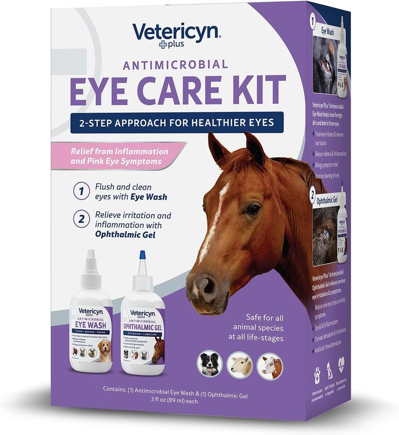 Vetericyn Plus Dog and Cat Eye Care | Flush and Soothe Eye Irritations, Dog Tear Stain Cleaner, Safe for All Animals. (Eye Care Kit) - Image 1